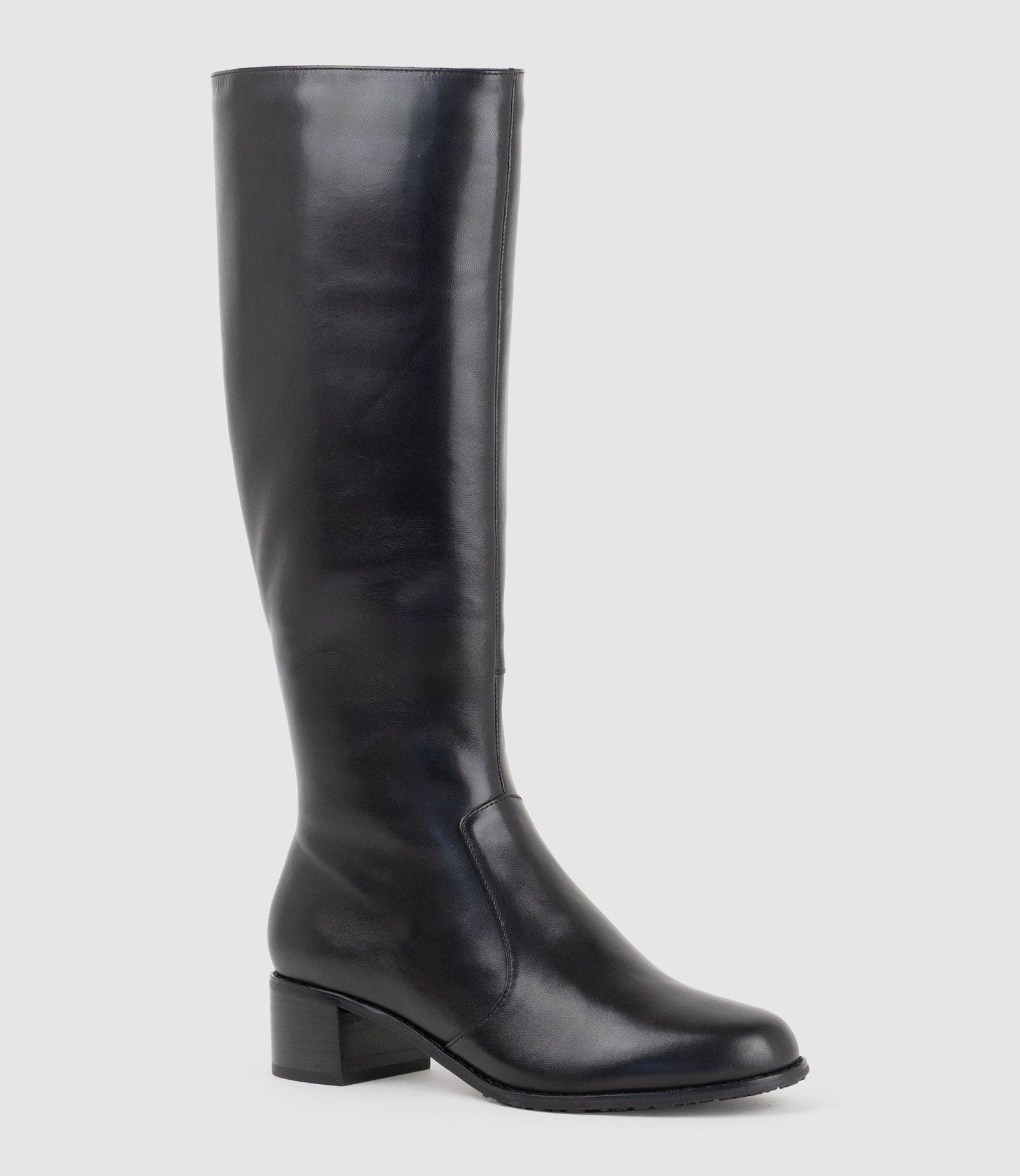 VALE40 Wide Fit Knee High Boot in Black