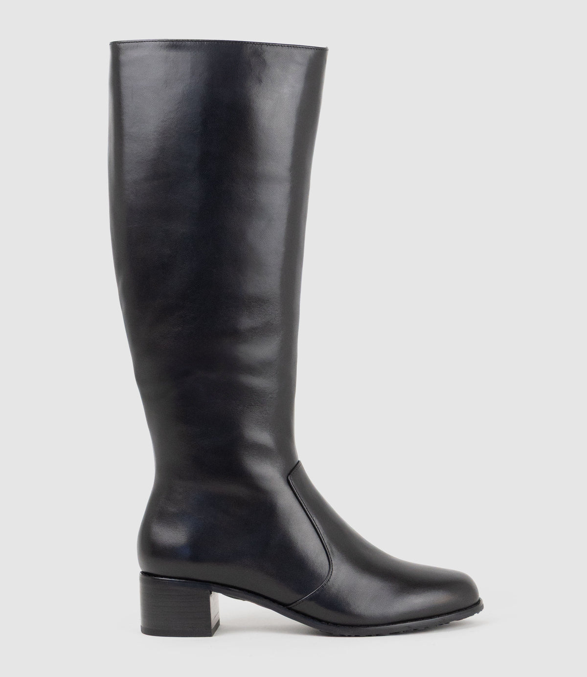 VALE40 Wide Fit Knee High Boot in Black