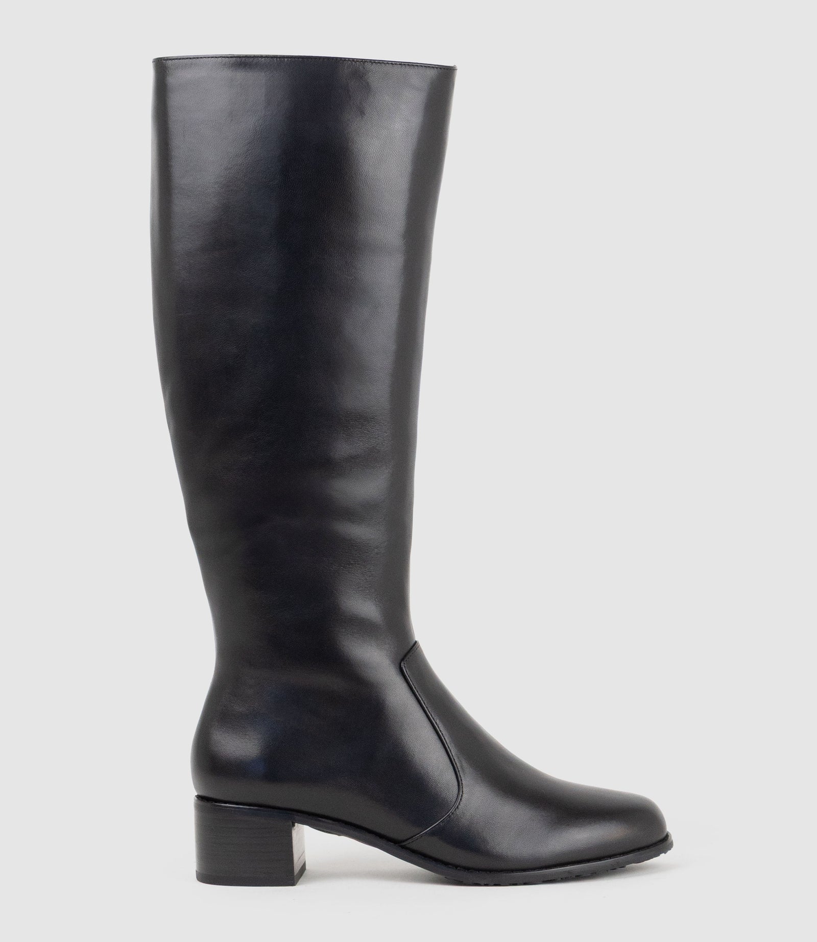 VALE40 Wide Fit Knee High Boot in Black
