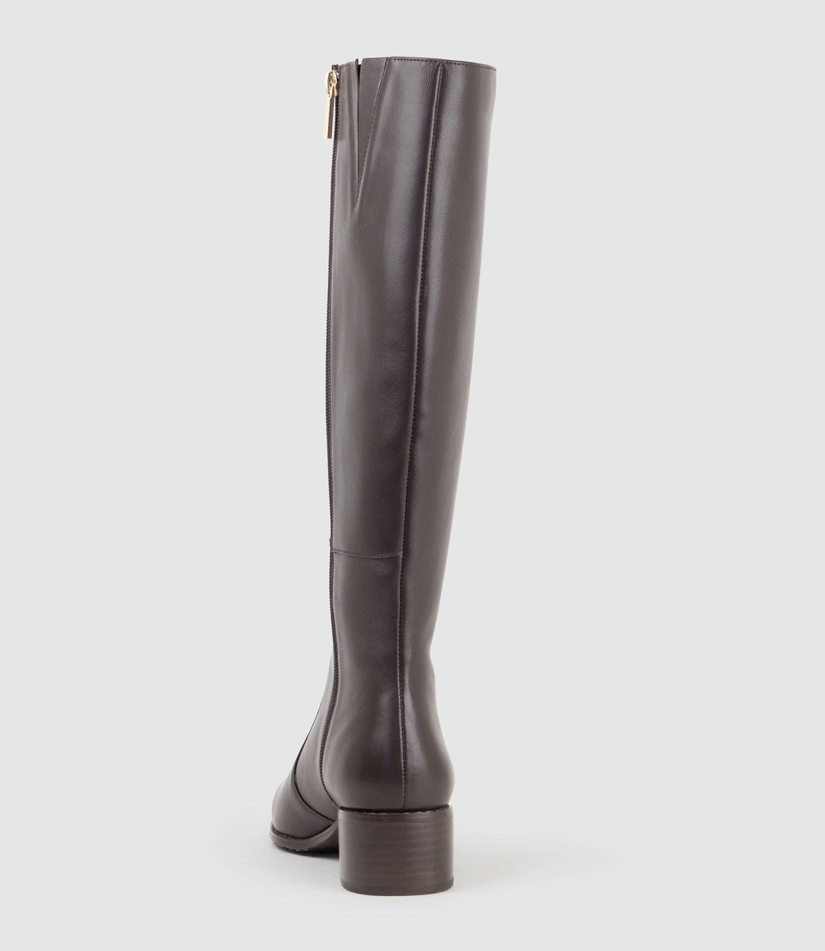 VALE40 Wide Fit Knee High Boot in Chocolate