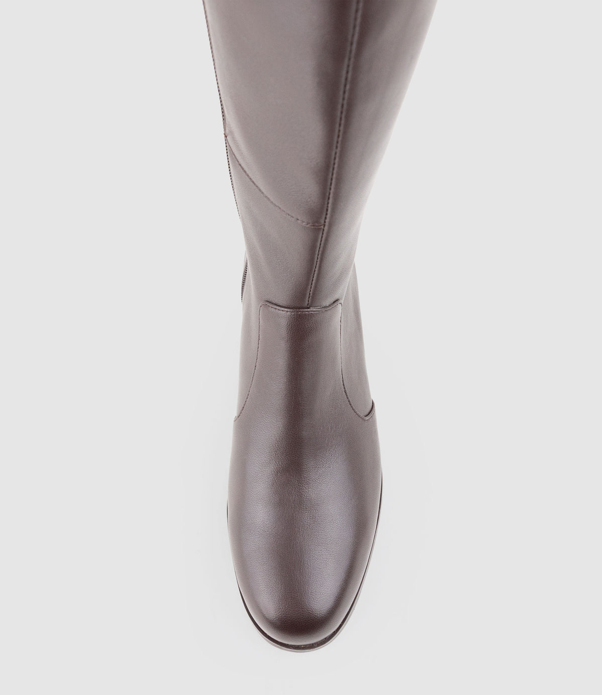 VALE40 Wide Fit Knee High Boot in Chocolate
