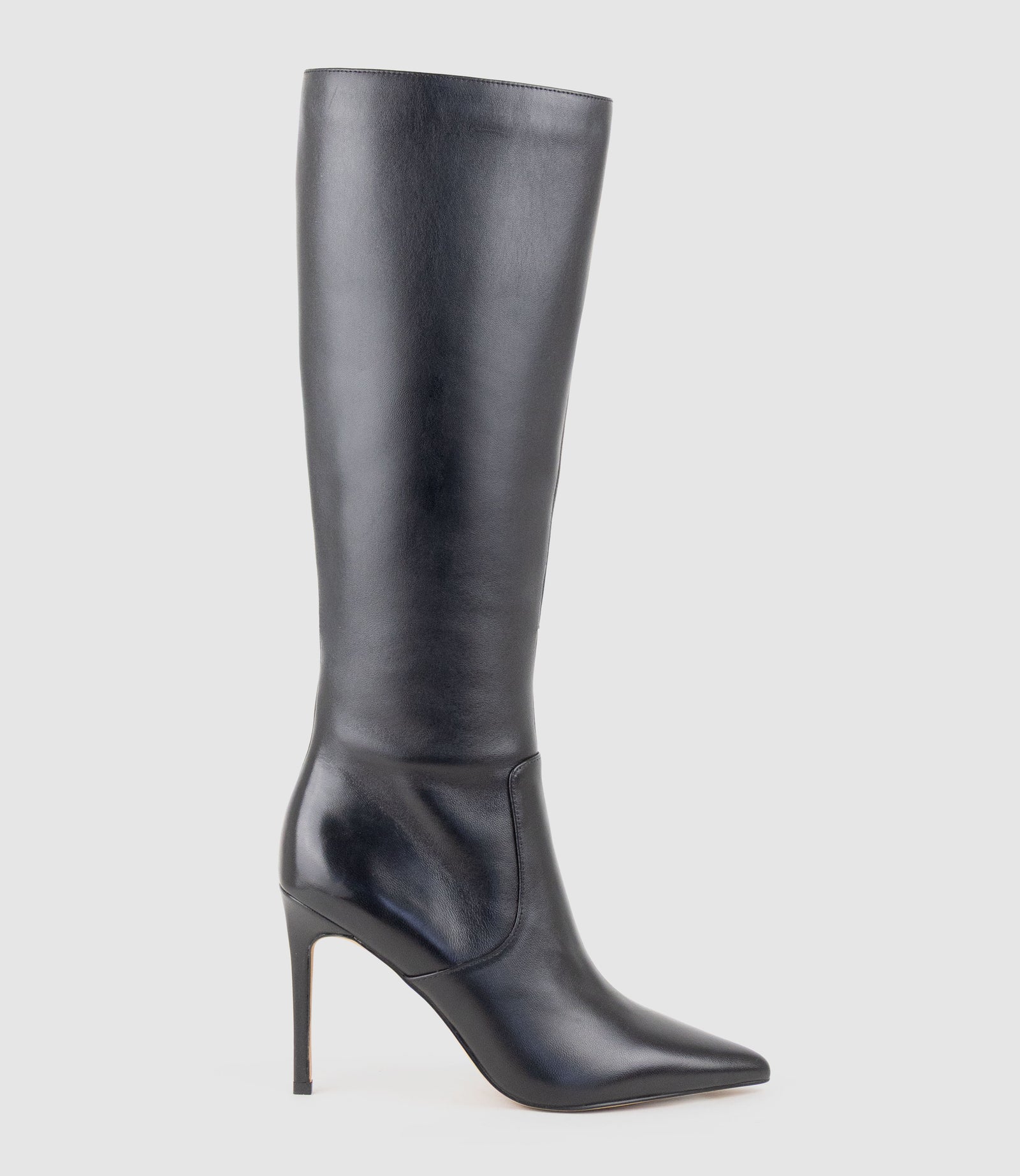 VALENTINA100 Stiletto Knee High Boot in Black - Edward Meller
