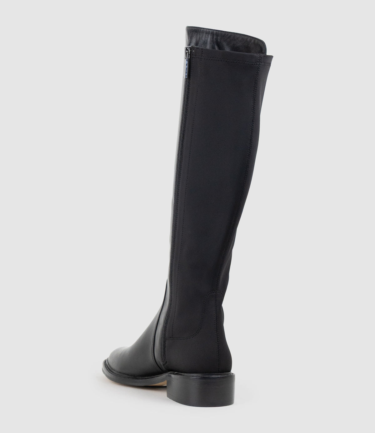VALOR30 Knee High Stretch Back Boot in Black - Edward Meller
