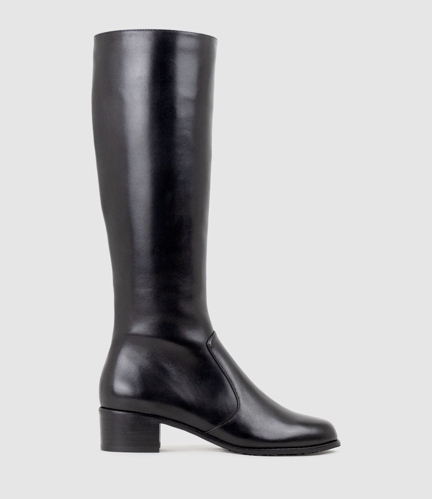 VAMIR40 Knee High Boot in Black - Edward Meller