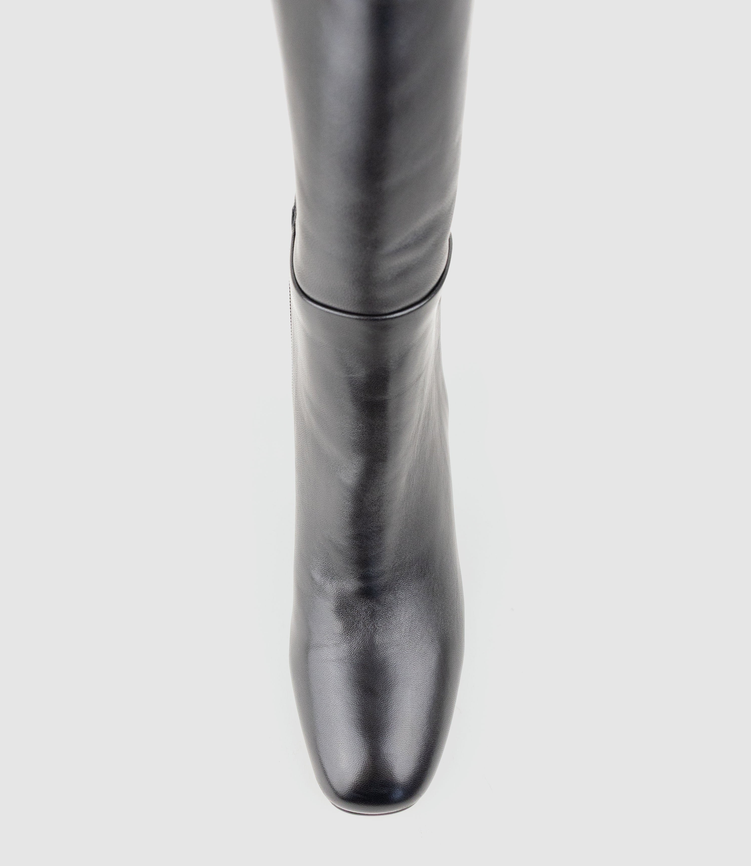 VANDIA85 Block Heel Knee High Boot in Black - Edward Meller