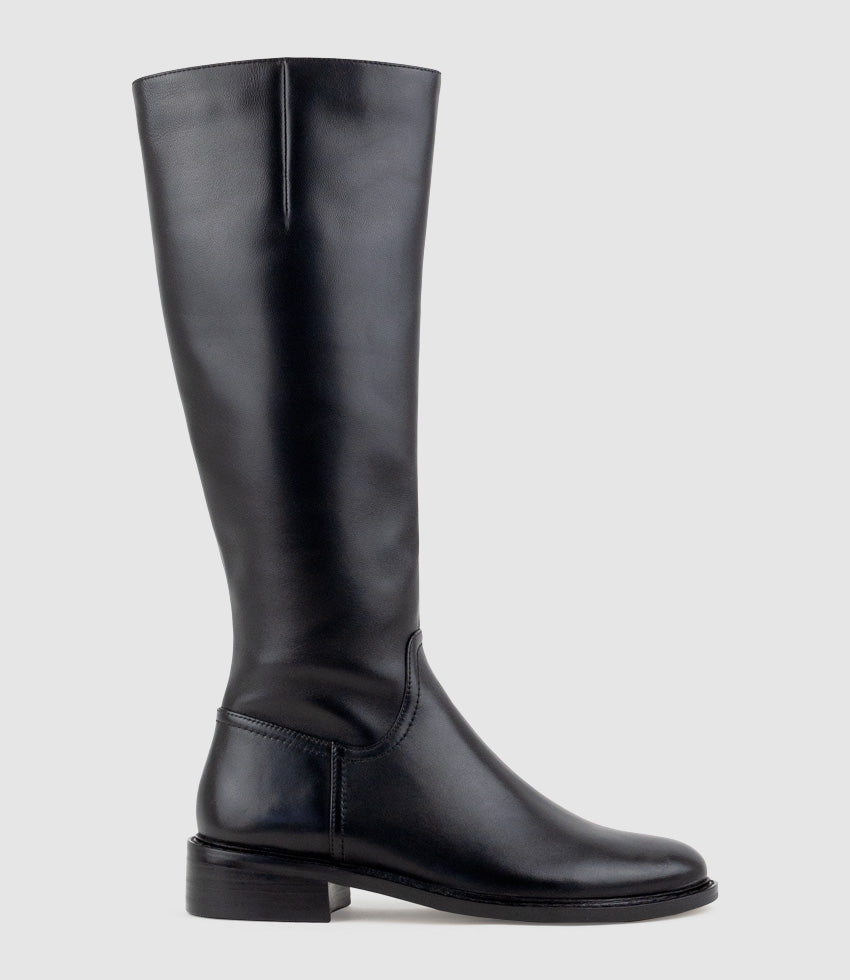 VASPER30 Knee High Boot in Black - Edward Meller