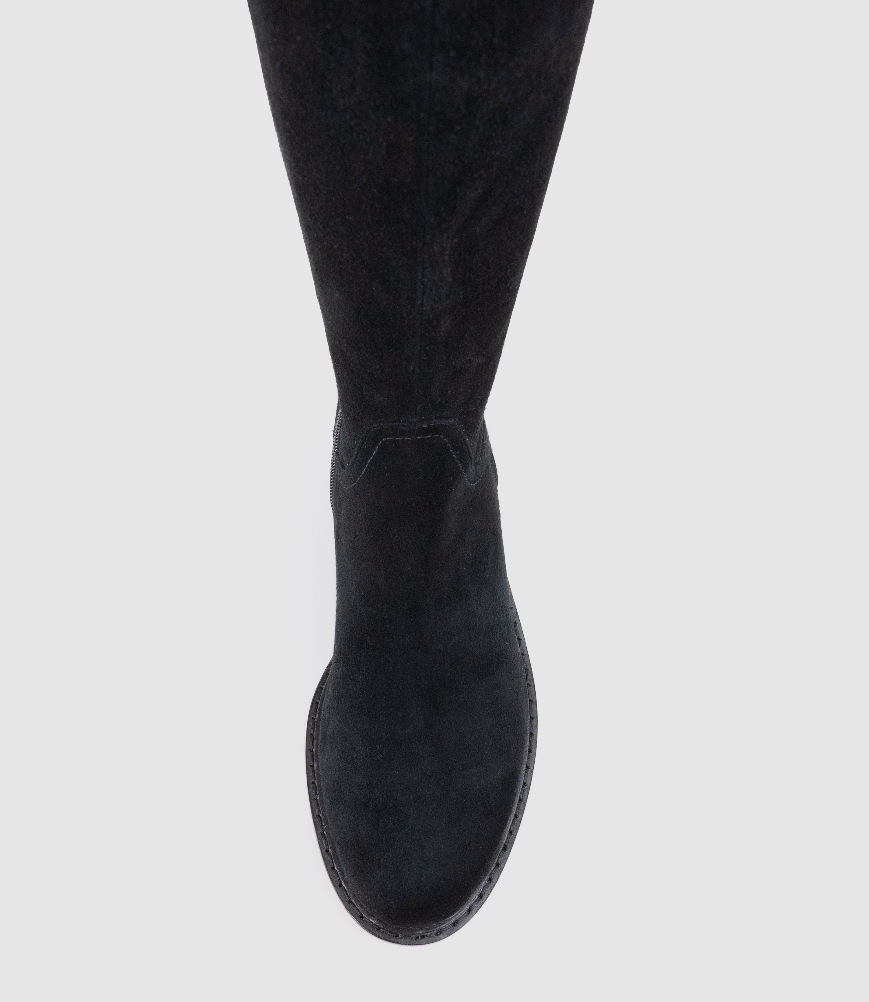 VASPER30 Knee High Boot in Black Suede - Edward Meller