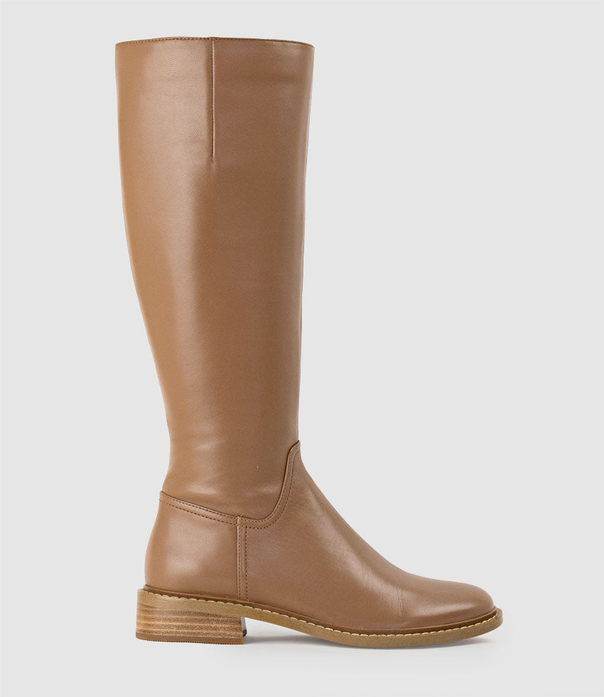 VASPER30 Knee High Boot in Tan - Edward Meller