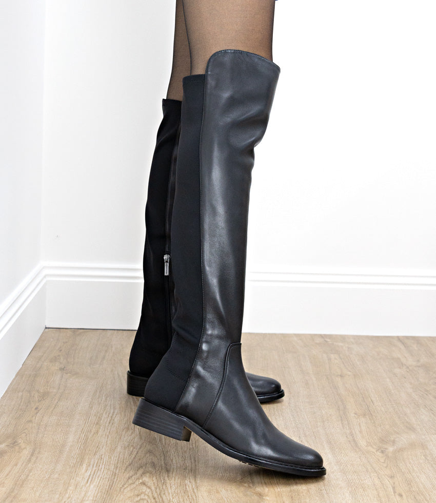 VELVET30 OTK Boot in Black - Edward Meller