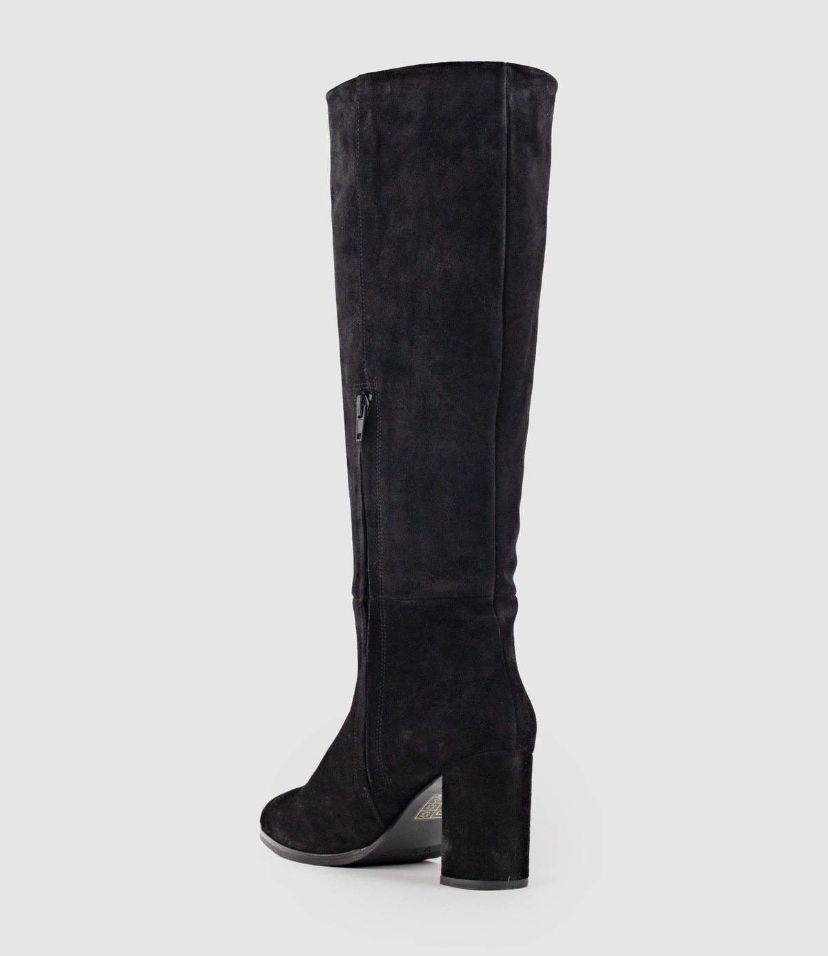 VENNA70 Knee High Boot in Black Suede - Edward Meller