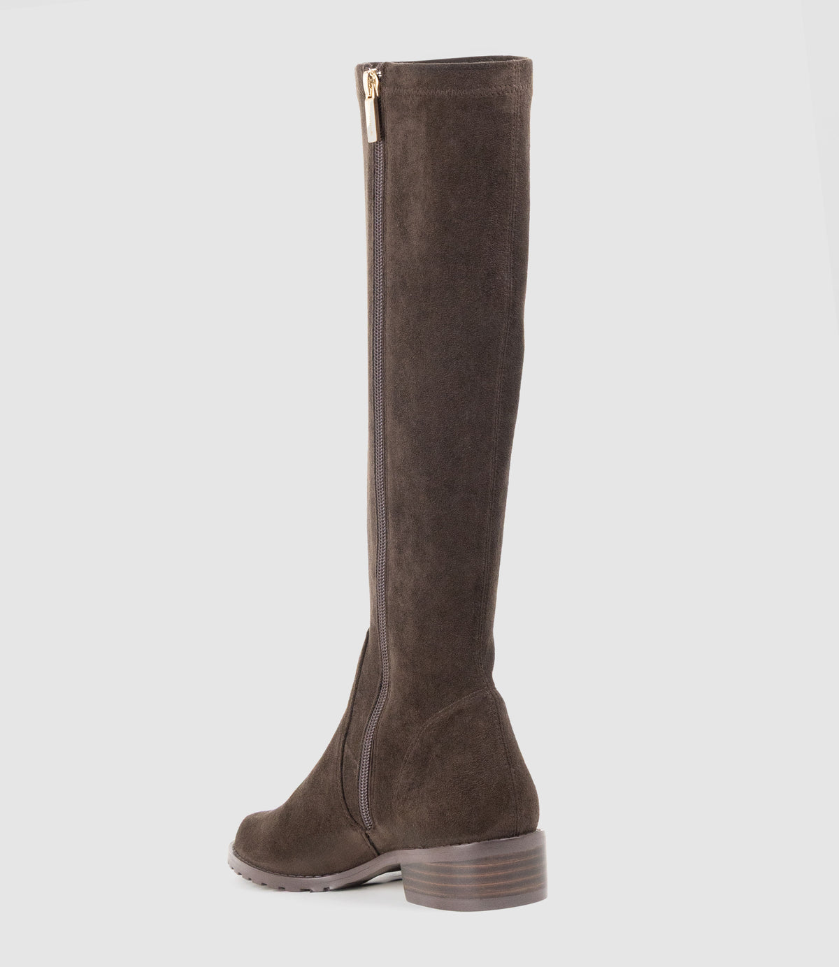 VIM30 Knee High Stretch Boot in Chocolate Suede