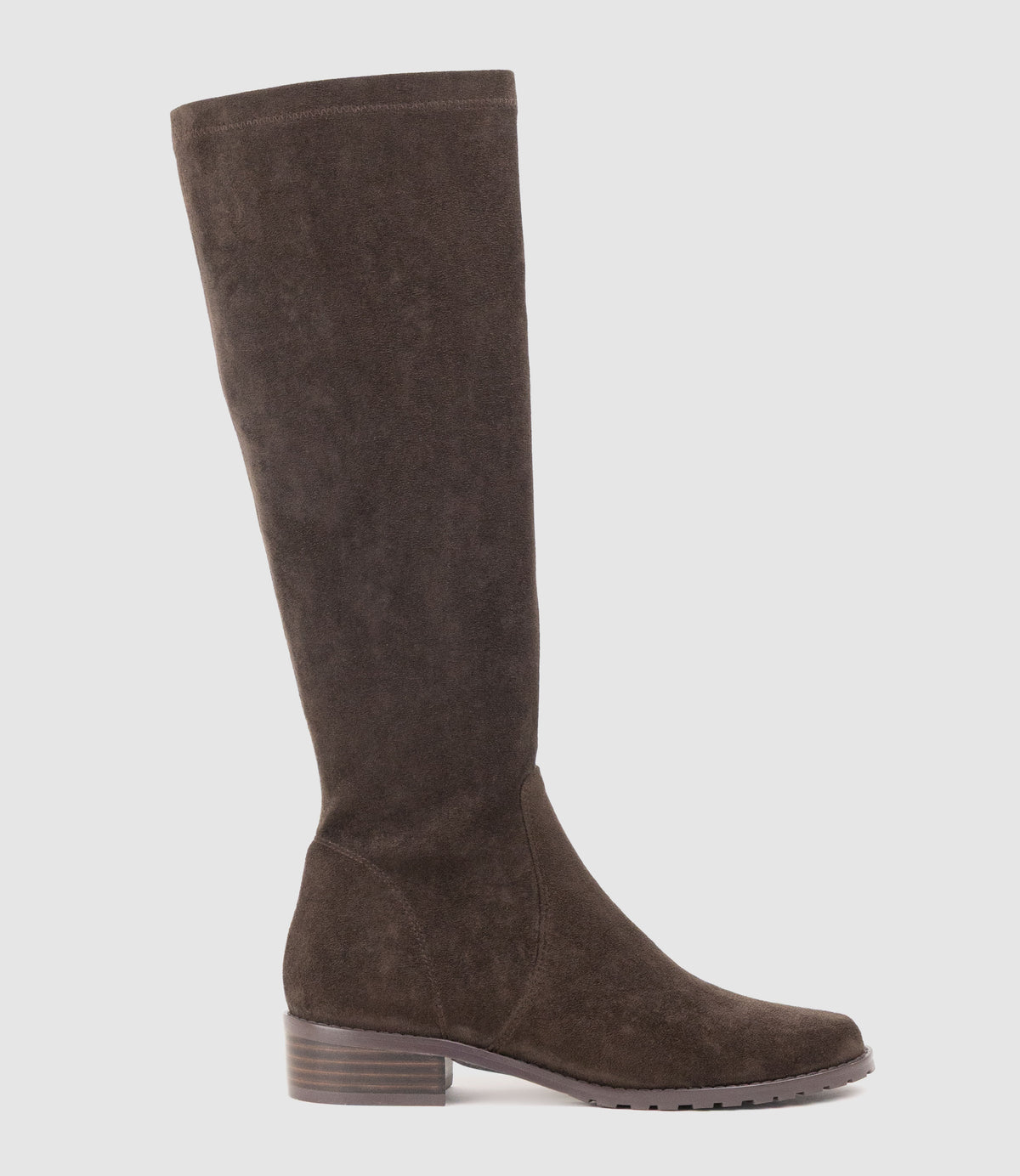 VIM30 Knee High Stretch Boot in Chocolate Suede