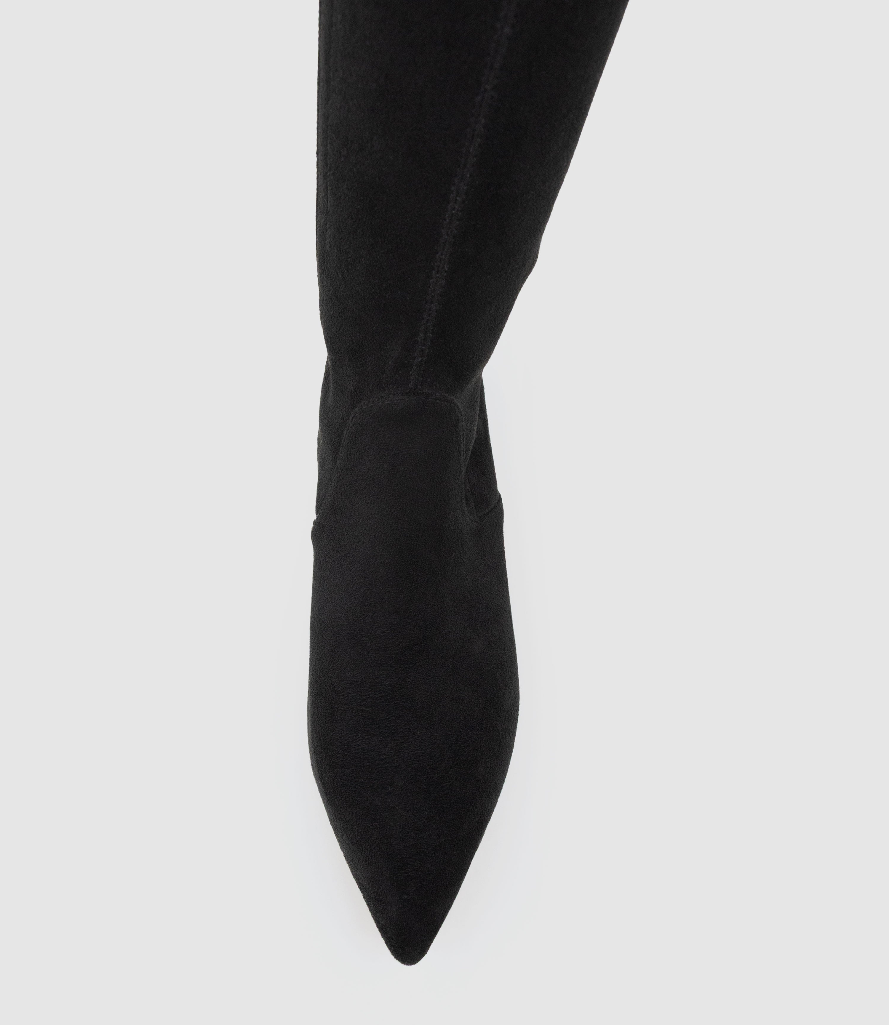 VIOLA55 OTK Stretch Boot in Black Suede - Edward Meller