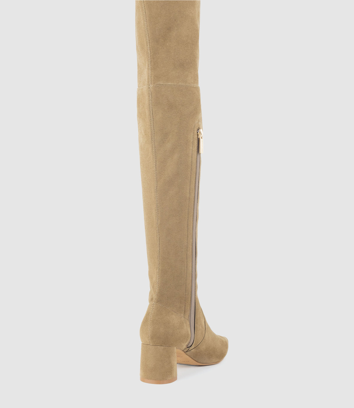 VIOLA55 OTK Stretch Boot in Fawn Suede - Edward Meller