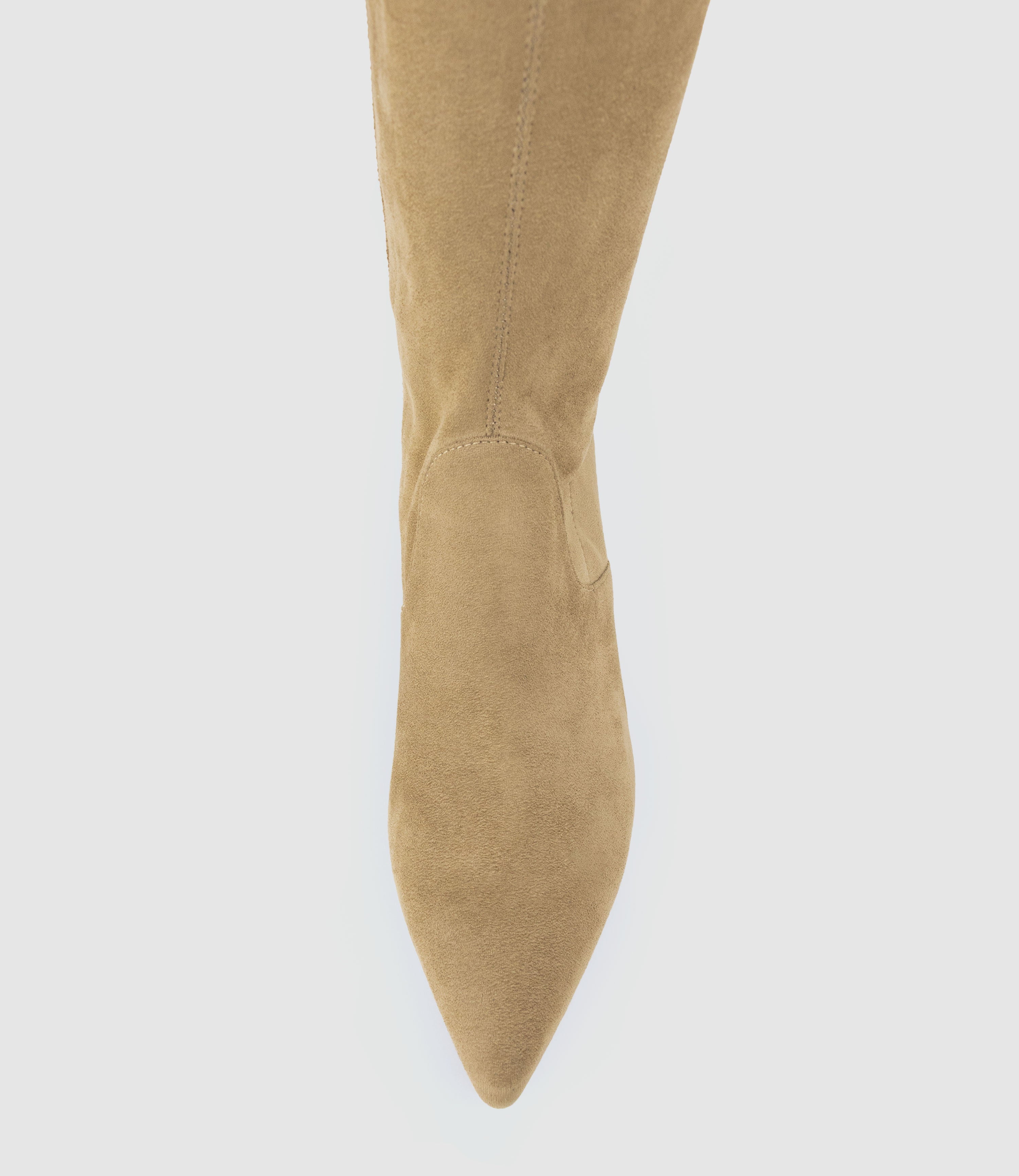 VIOLA55 OTK Stretch Boot in Fawn Suede - Edward Meller