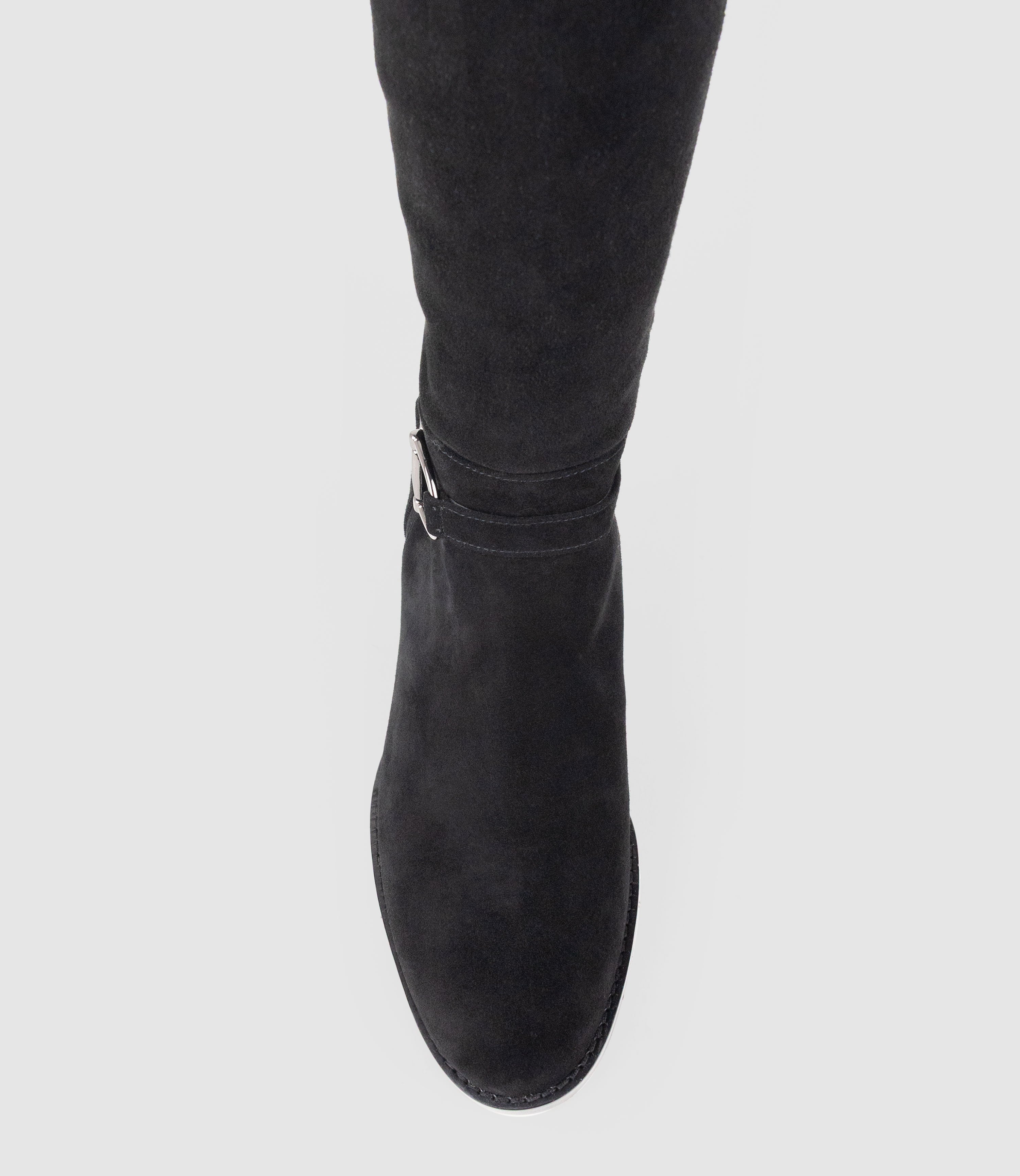 VIRTUAL70 Knee High Boot in Black Suede - Edward Meller