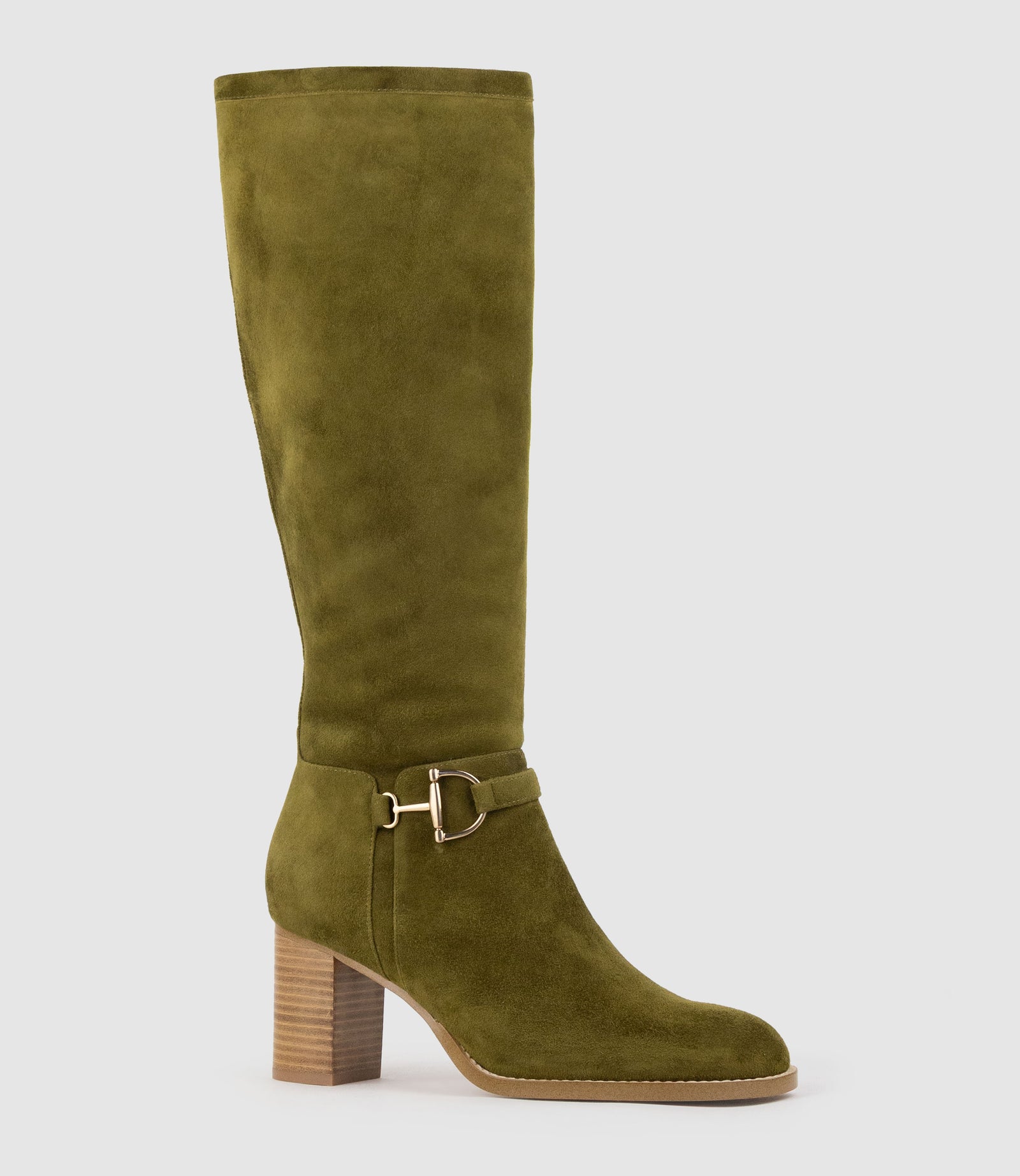 VIRTUAL70 Knee High Boot in Military Suede - Edward Meller