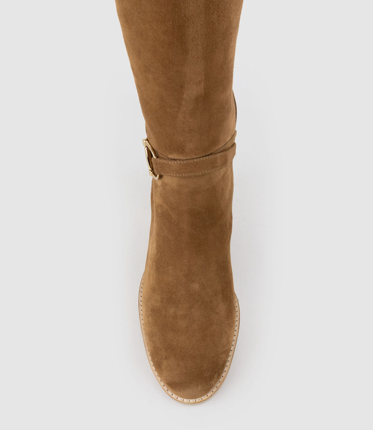 VIRTUAL70 Knee High Boot in Tan Suede - Edward Meller