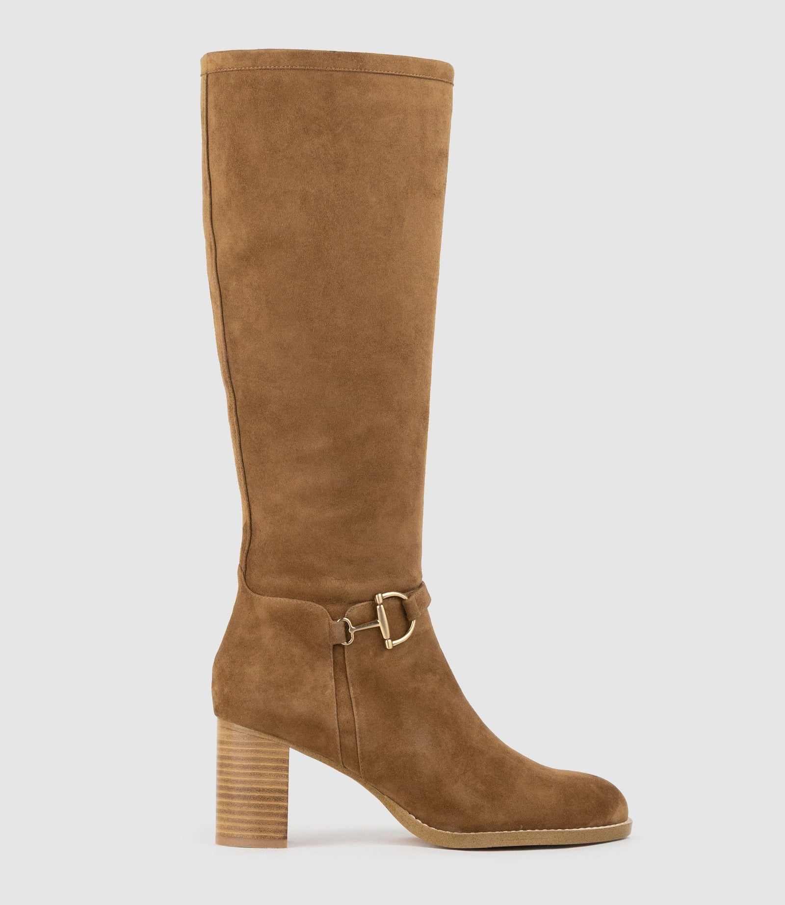VIRTUAL70 Knee High Boot in Tan Suede - Edward Meller