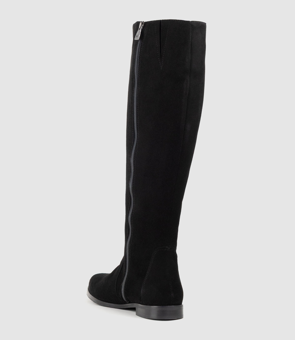 VISTERE Relaxed Knee High Boot in Black Suede - Edward Meller