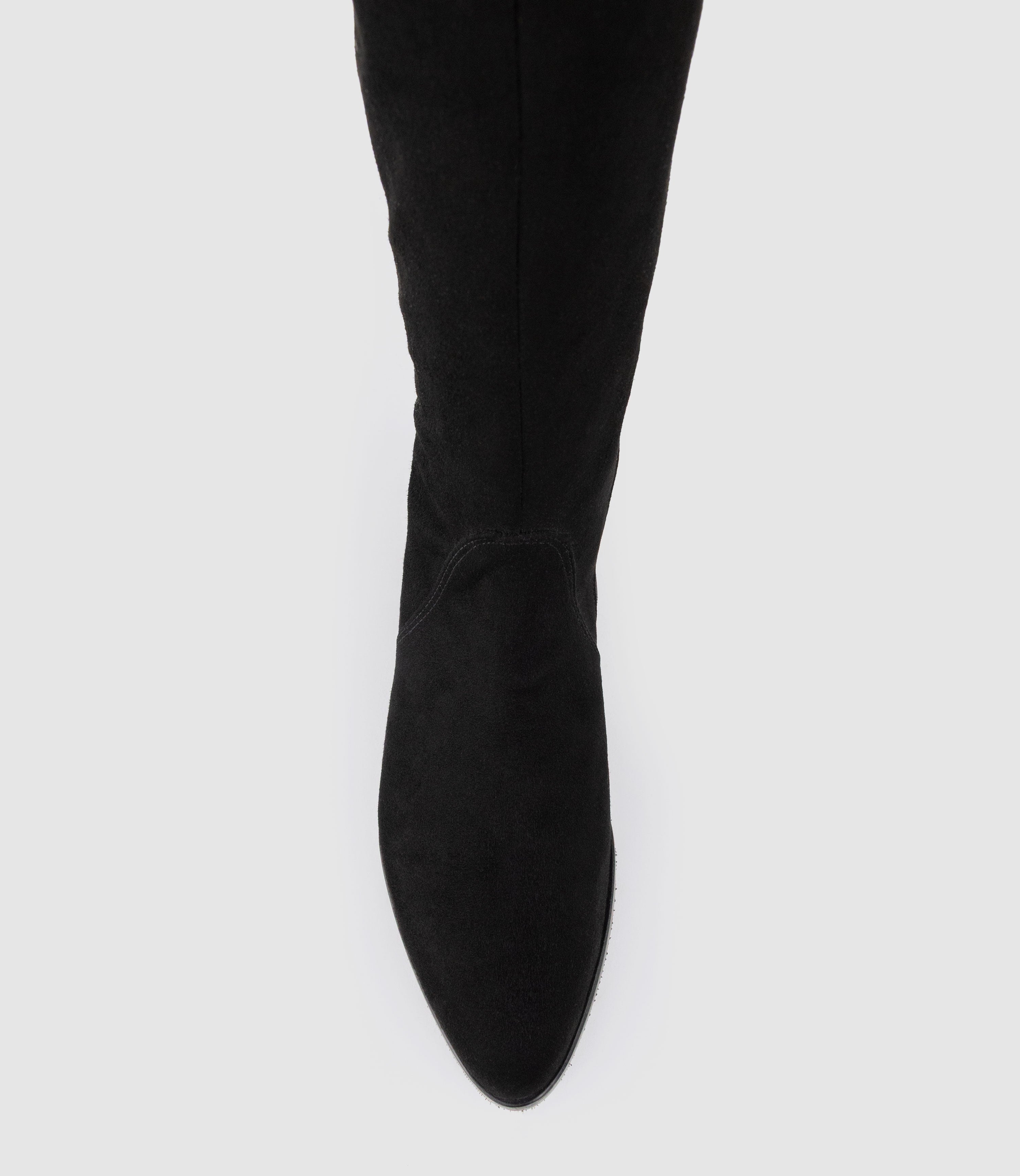 VISTERE Relaxed Knee High Boot in Black Suede - Edward Meller