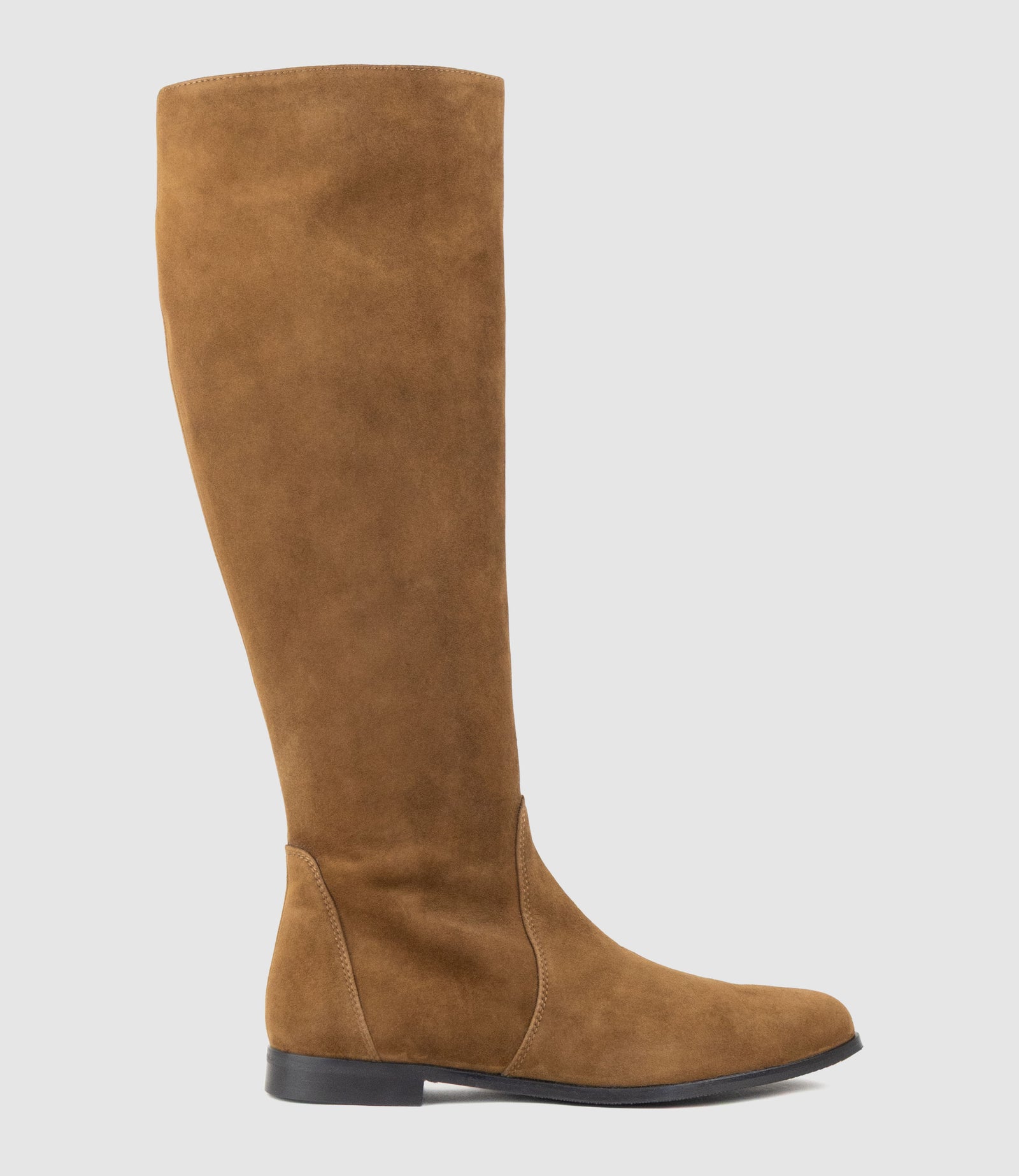VISTERE Relaxed Knee High Boot in Tan Suede - Edward Meller