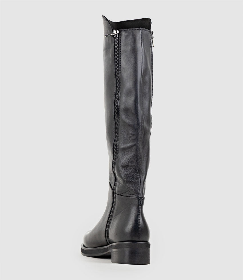 VODEN Knee High Boot in Black - Edward Meller