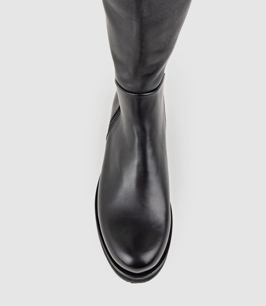 VODEN Knee High Boot in Black - Edward Meller