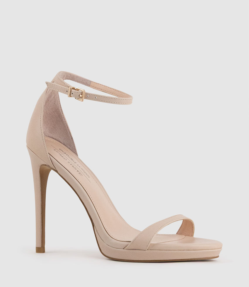 WALLIS110 Fine Strap Sandal in Shell Calf - Edward Meller