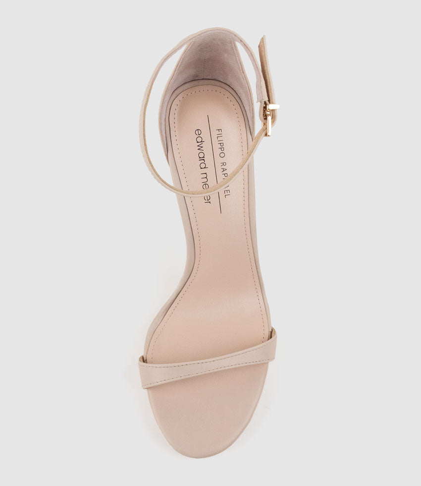 WALLIS110 Fine Strap Sandal in Shell Calf - Edward Meller