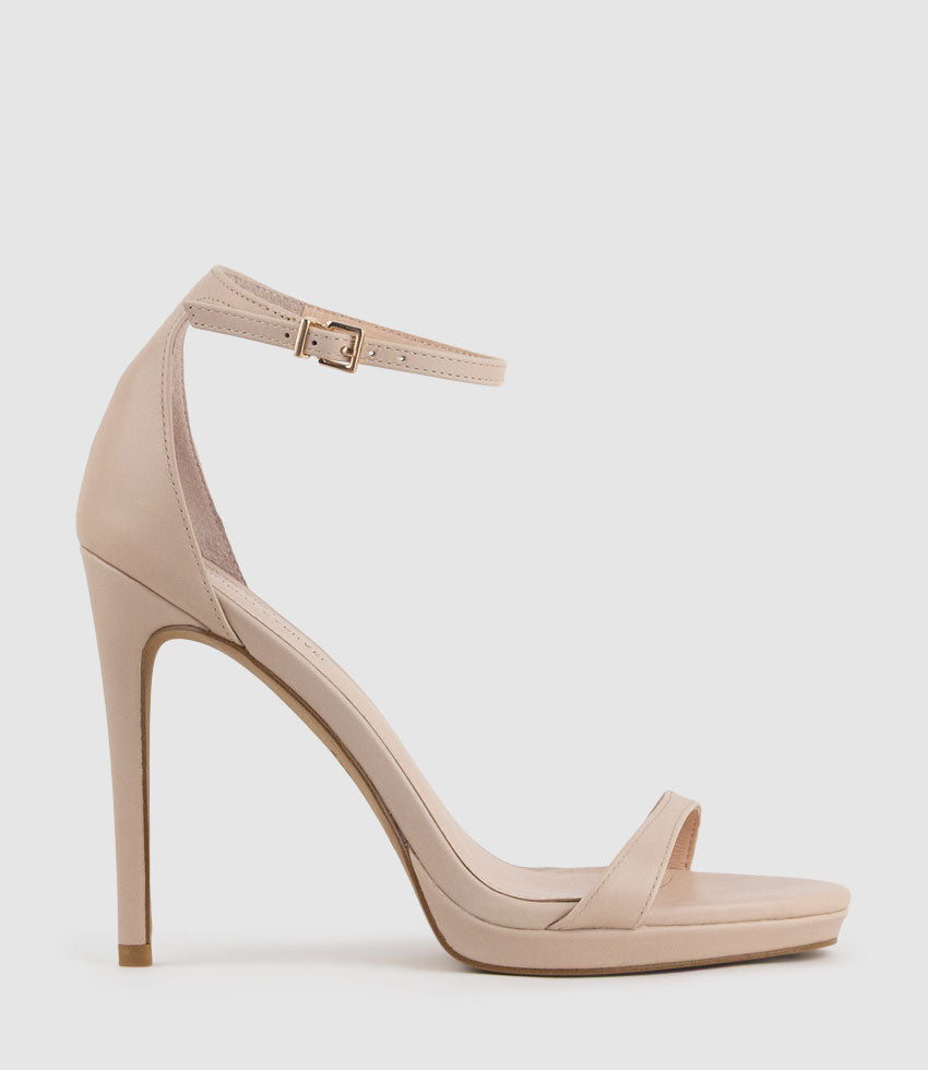 WALLIS110 Fine Strap Sandal in Shell Calf - Edward Meller