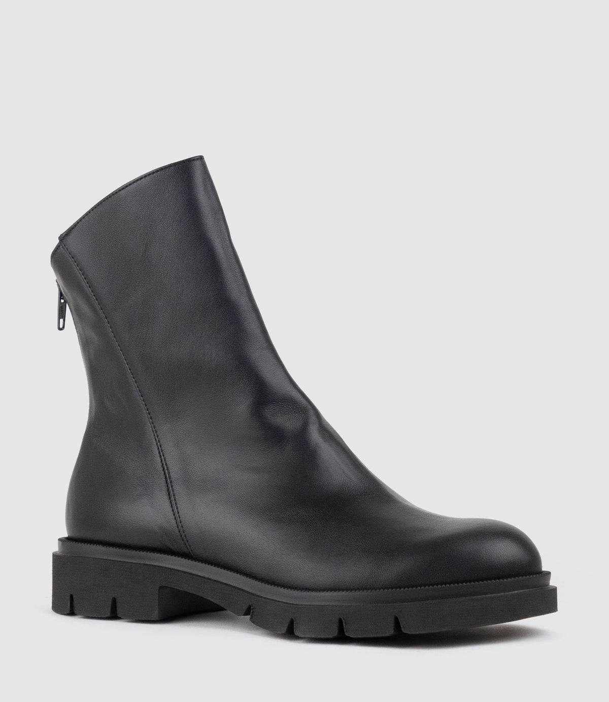 WEND Ankle Boot with Chunky Tread in Black - Edward Meller