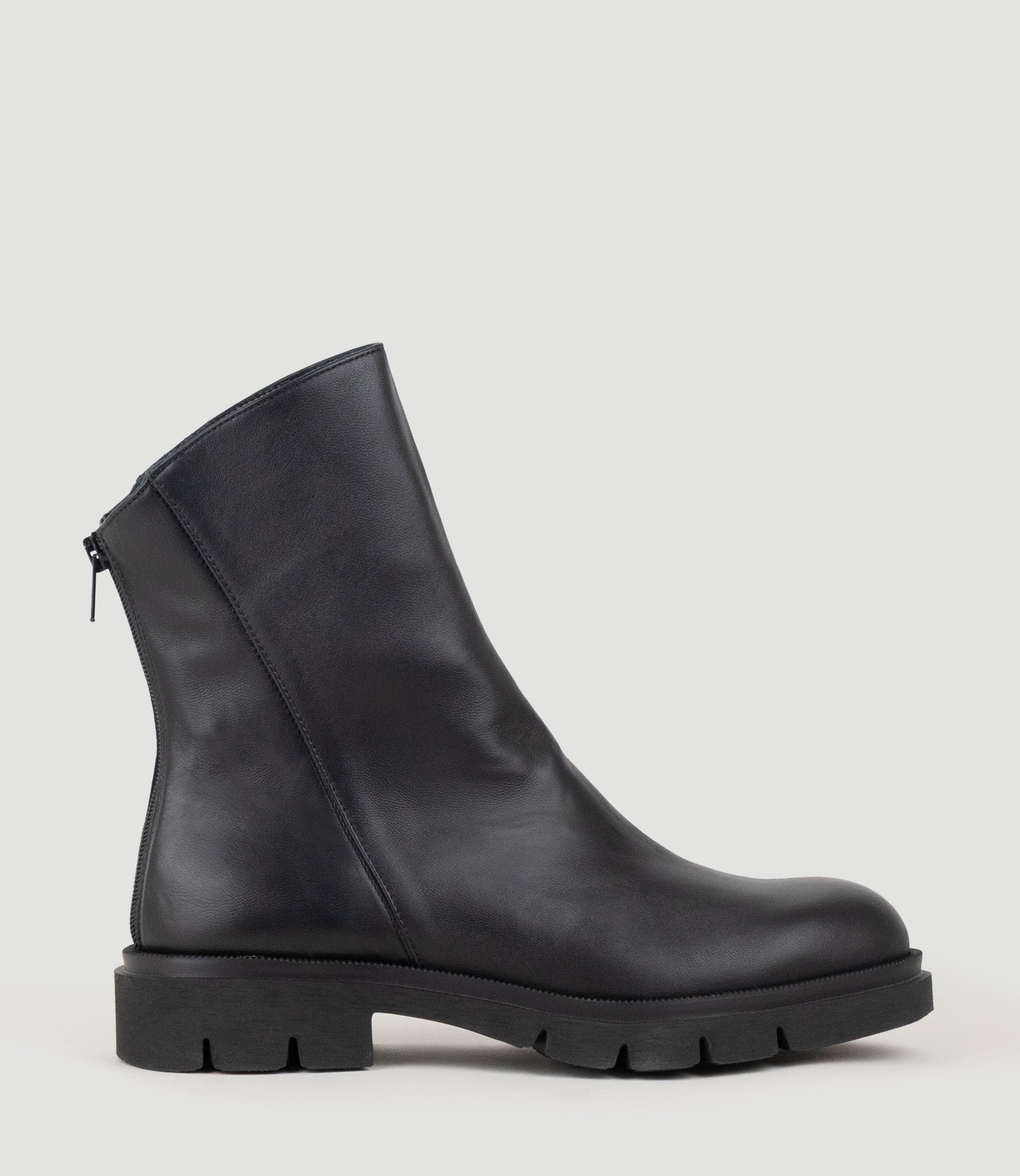 WEND Ankle Boot with Chunky Tread in Black - Edward Meller