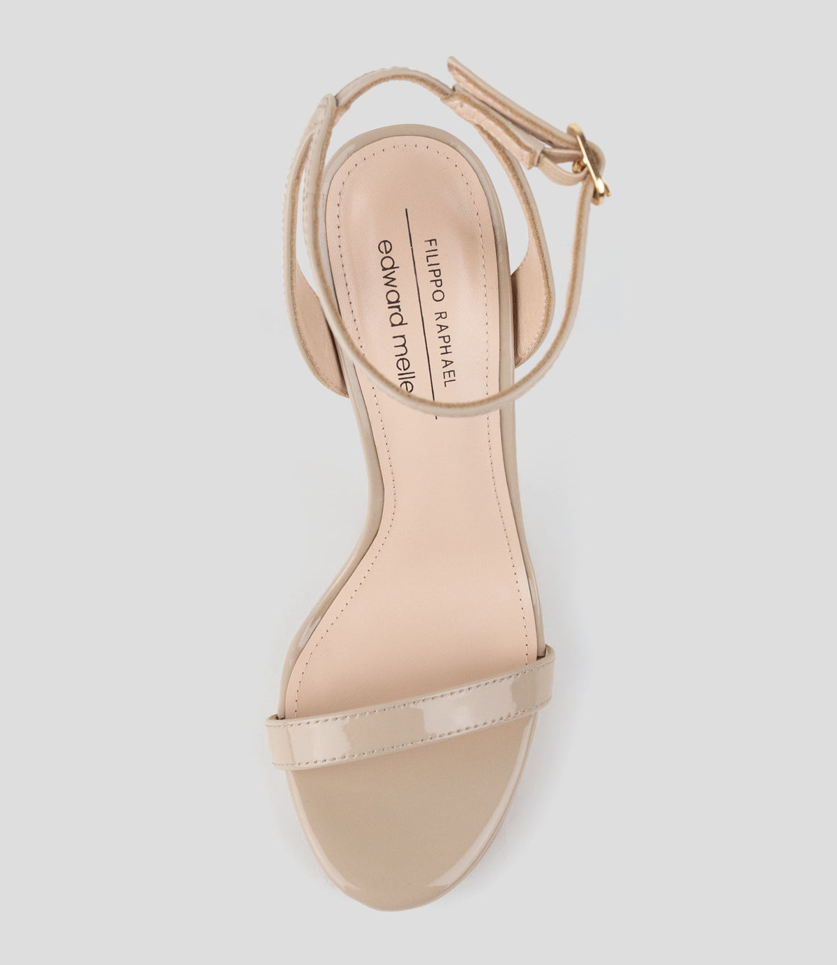 WHISPER110 Single Strap Platform Sandal in Blush Patent - Edward Meller