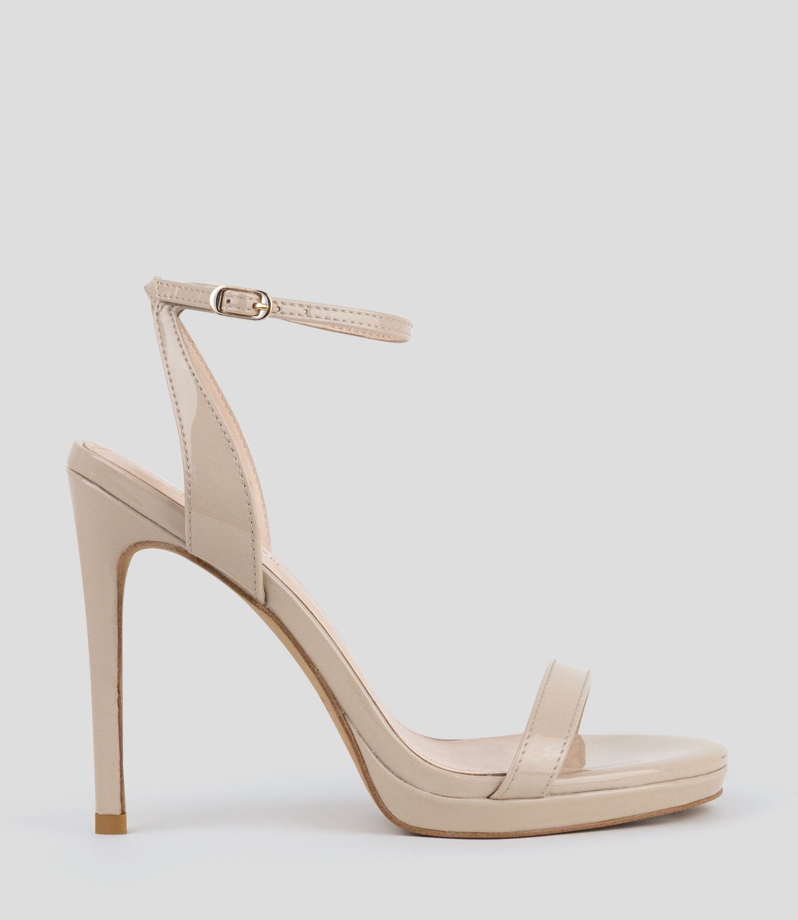 WHISPER110 Single Strap Platform Sandal in Blush Patent - Edward Meller