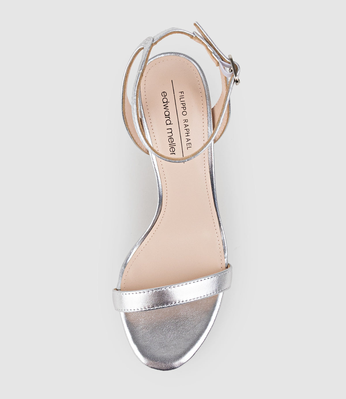WHISPER90 Single Strap Platform Sandal in Silver - Edward Meller