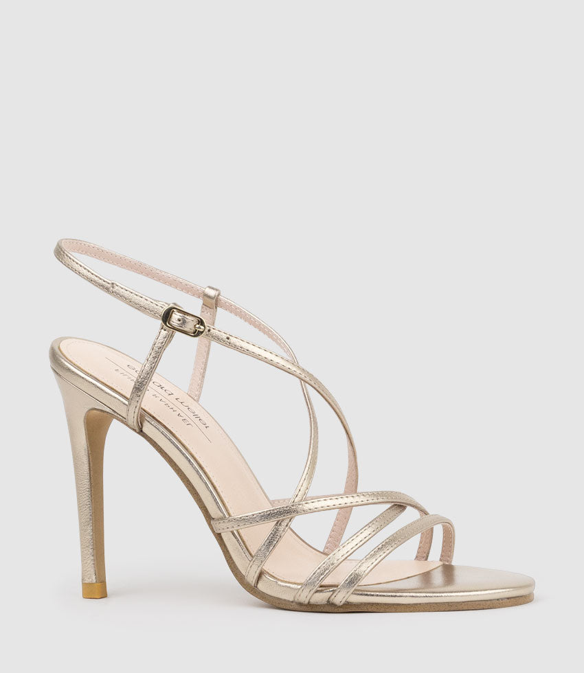 WILLA100 Strappy Sandal in Rosegold - Edward Meller