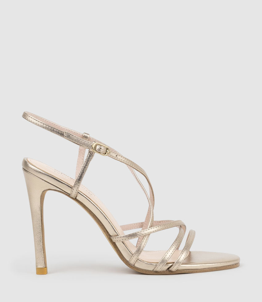 WILLA100 Strappy Sandal in Rosegold - Edward Meller