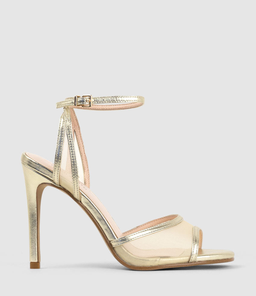 WISH100 Mesh Sandal in Pale Gold