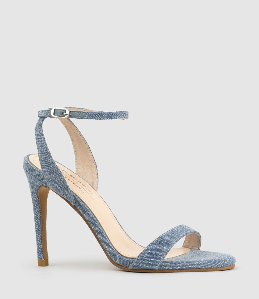 WISP100 Single Strap Sandal in Denim - Edward Meller