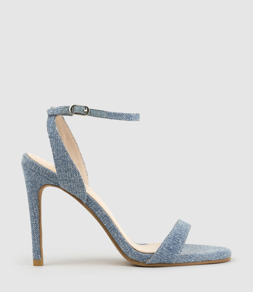 WISP100 Single Strap Sandal in Denim - Edward Meller