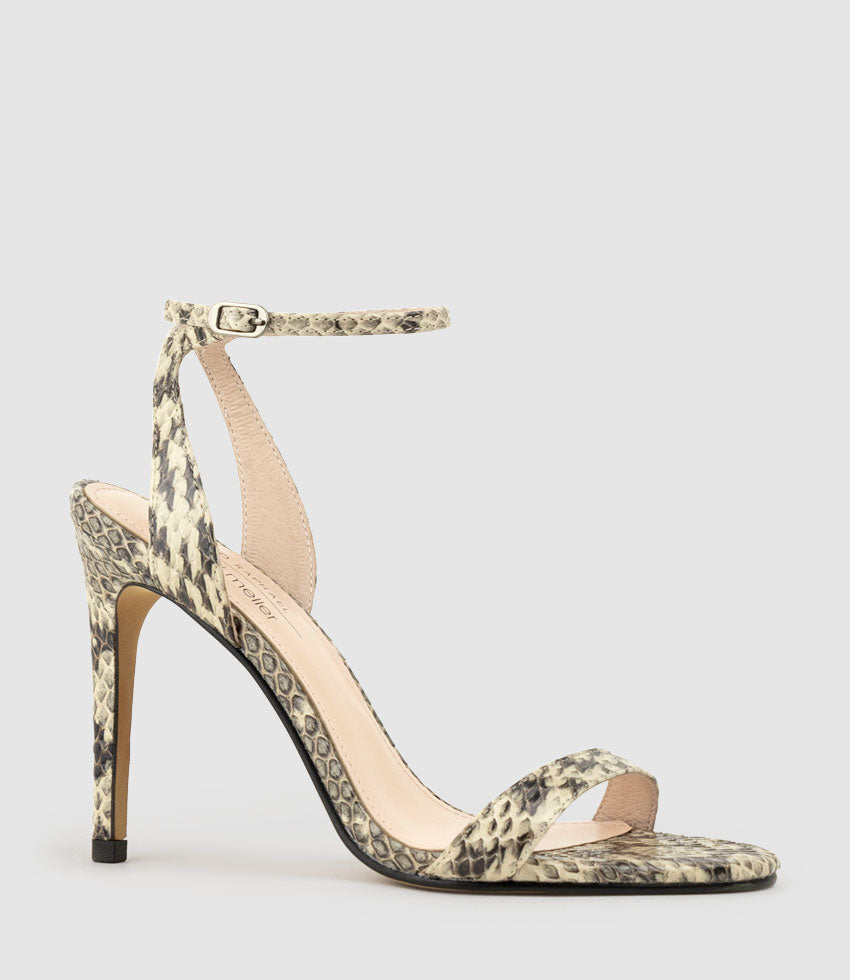 WISP100 Single Strap Sandal in Roccia Snake - Edward Meller