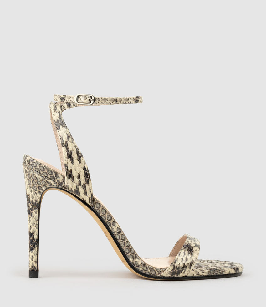 WISP100 Single Strap Sandal in Roccia Snake - Edward Meller