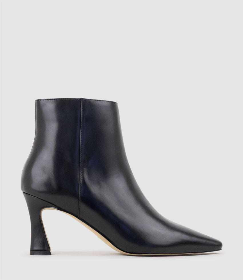 ZAINSLEY75 Chiselled Ankle Boot in Black Calf - Edward Meller
