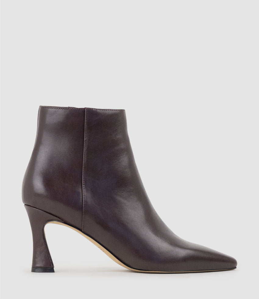 ZAINSLEY75 Chiselled Ankle Boot in Bordeaux Calf - Edward Meller