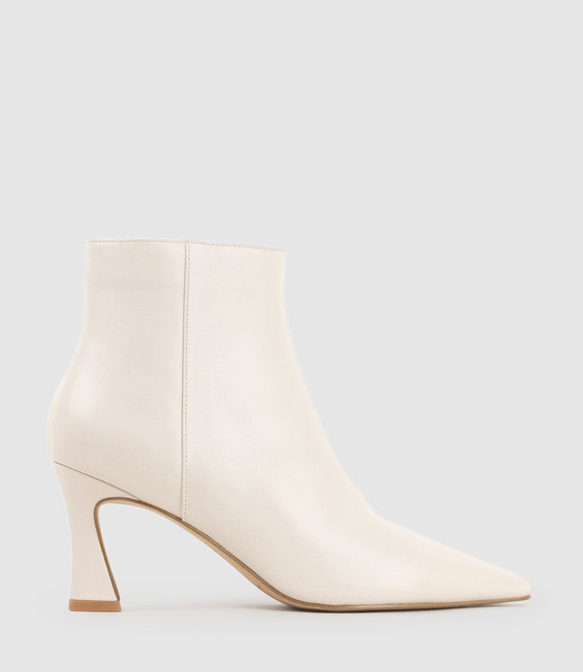 ZAINSLEY75 Chiselled Ankle Boot in Offwhite Calf - Edward Meller