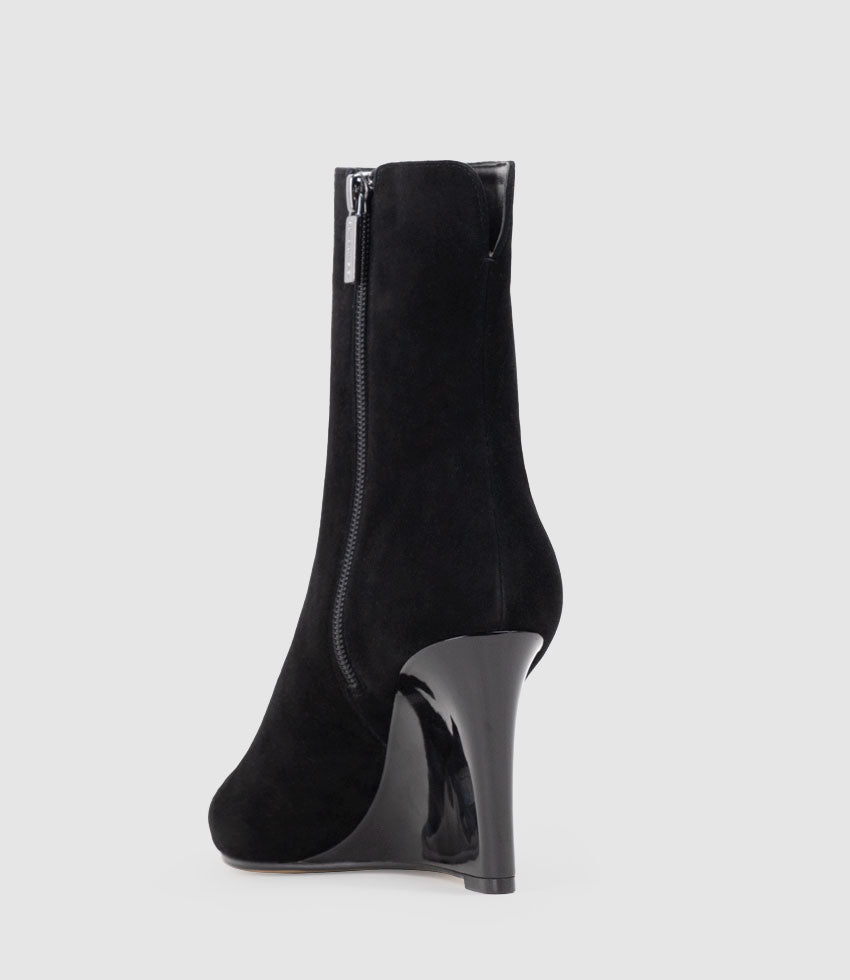 ZALORA85 Ankle Boot on Wedge in Black Suede - Edward Meller