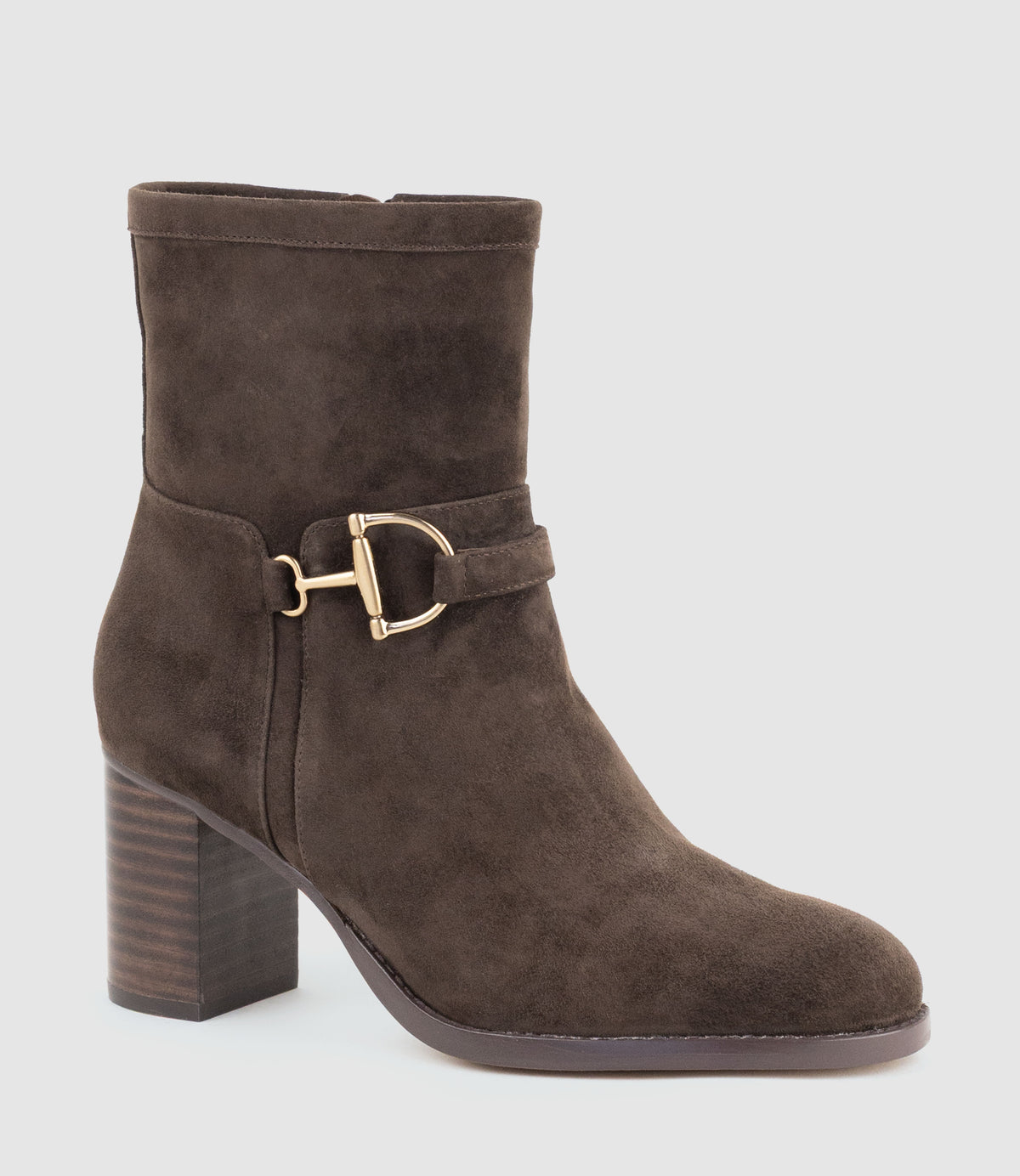 ZIERA70 Ankle Boot in Chocolate Suede - Edward Meller