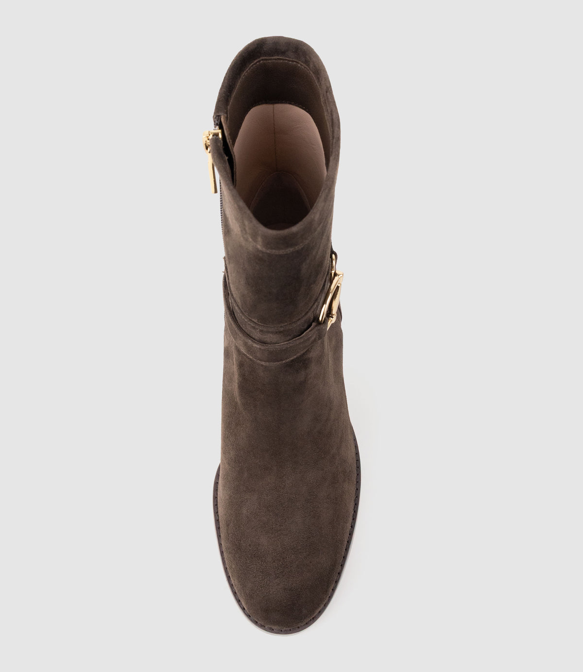ZIERA70 Ankle Boot in Chocolate Suede - Edward Meller