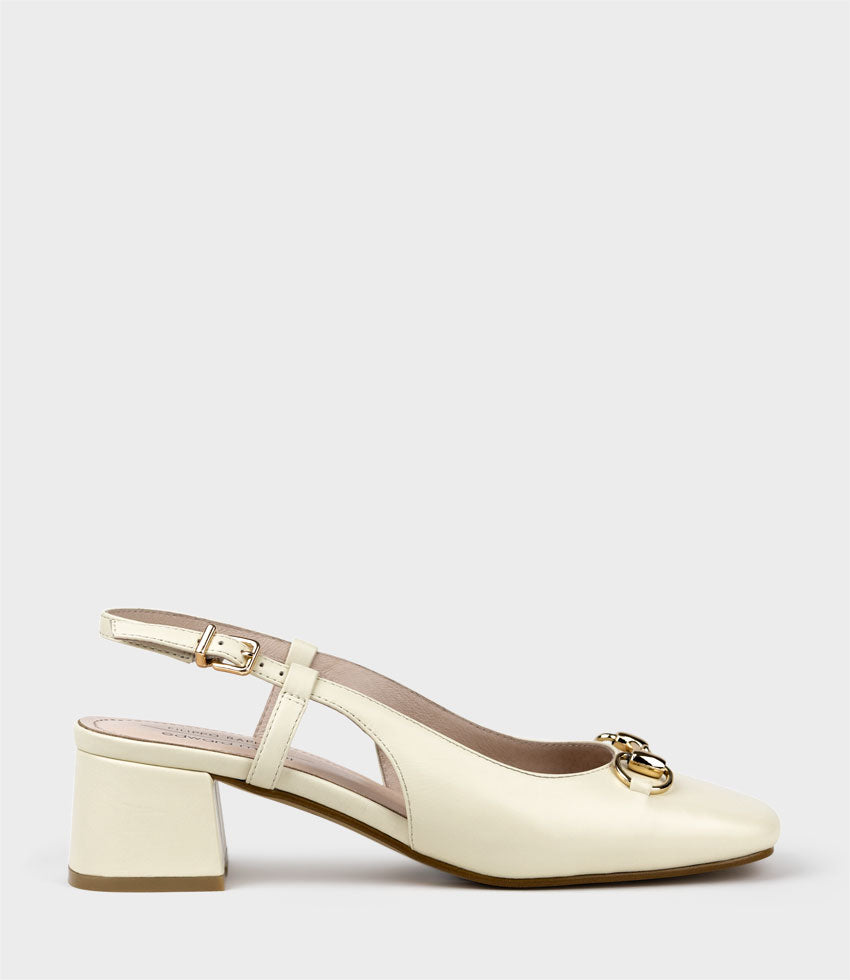 CLEMENTINE45 Closed Toe Sling with Hardware in Bone - Edward Meller
